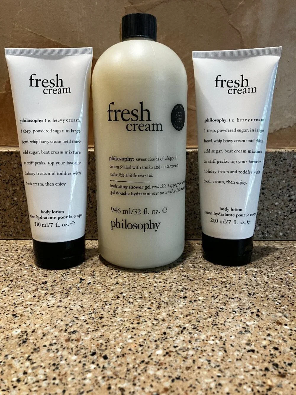 Philosophy Set of Fresh Cream Jumbo Shower and 2 Body Lotions! NEW